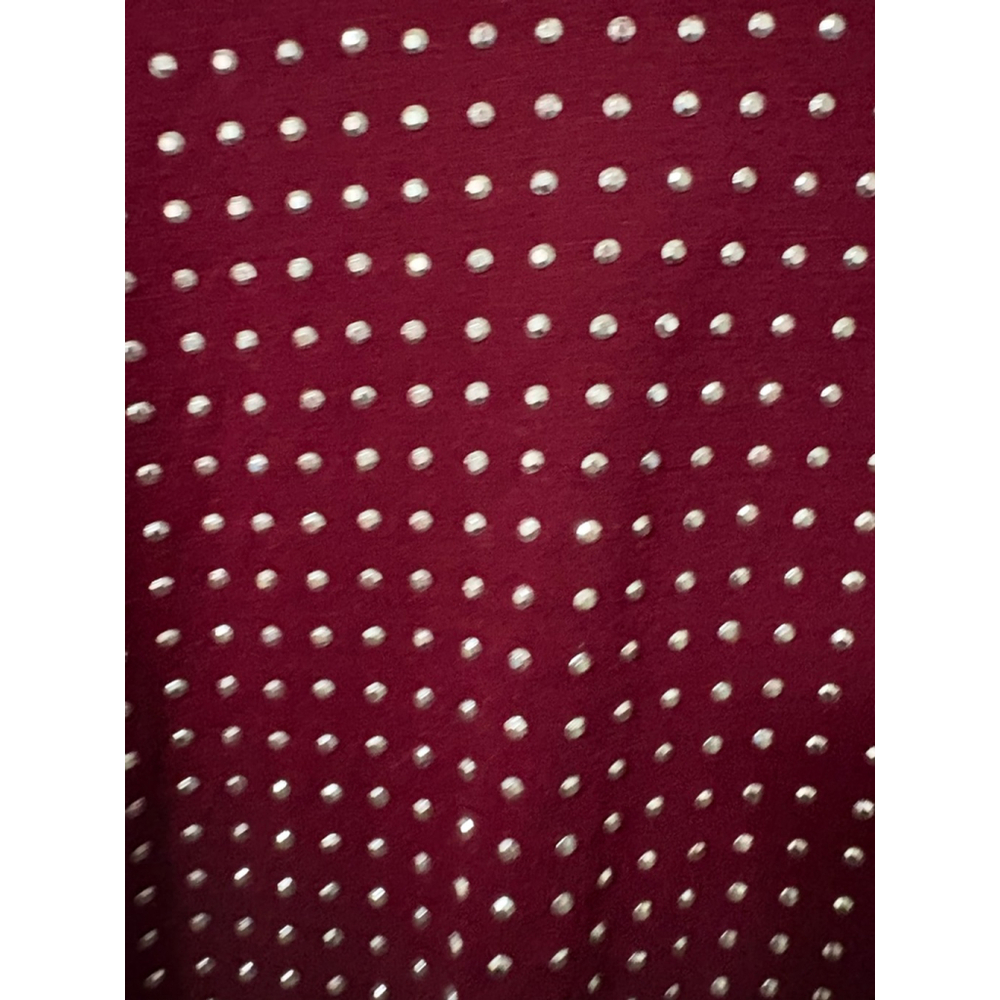 Cato Maroon women's silver beaded accent top size 18 -20 - Picture 9 of 12
